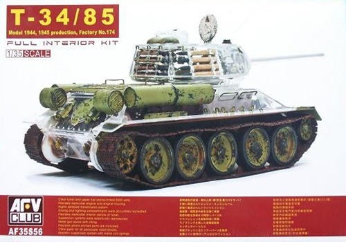 AF35S56 T-34/85 174 FACTORY WITH TRANSPARENT 1/35