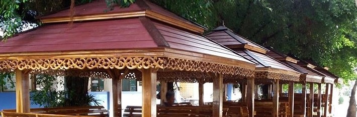 ( รหัส A4 ) ศาลา ไม้สัก สีเงา ทรงอโยธยา / ขนาด 2.00x2.00x3.00 เมตร