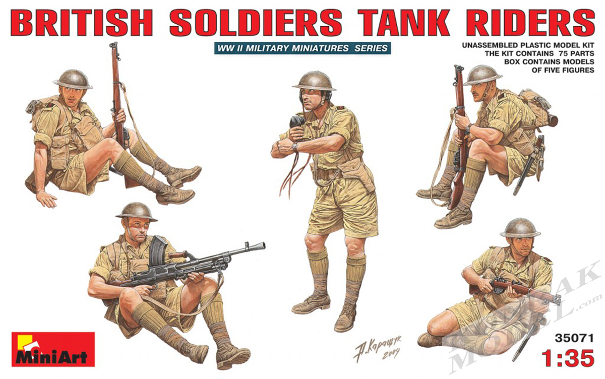 MI35071 BRITISH SOLDIERS TANK RIDERS 1/35
