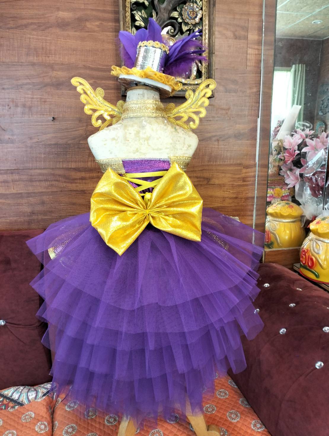 ชุดดรัมเมเยอร์สีม่วงอนุบาลและประถม