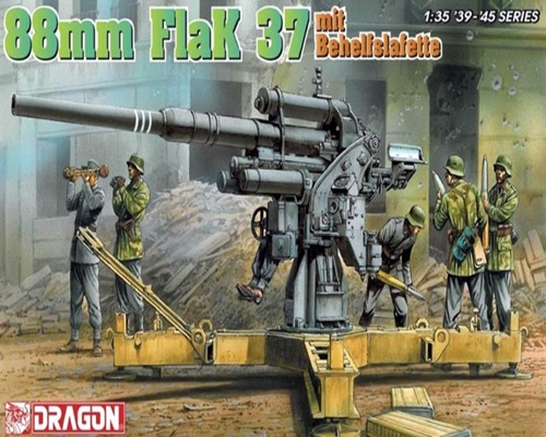 DRA6523 8.8 cm FLAK 37 mit BEHELFSLAFETTE (1/35)