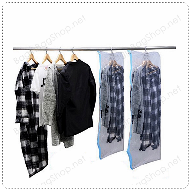 ถุงสูญญากาศ สำหรับแขวนเก็บในตู้เสื้อผ้า เพื่อเพิ่มพื้นที่ในตู้เสื้อให้มากขึ้น
