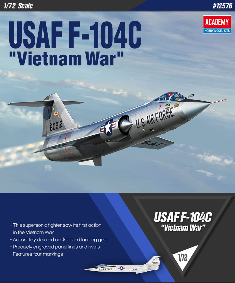 AC12576 USAF F-104C Vietnam War [1/72]