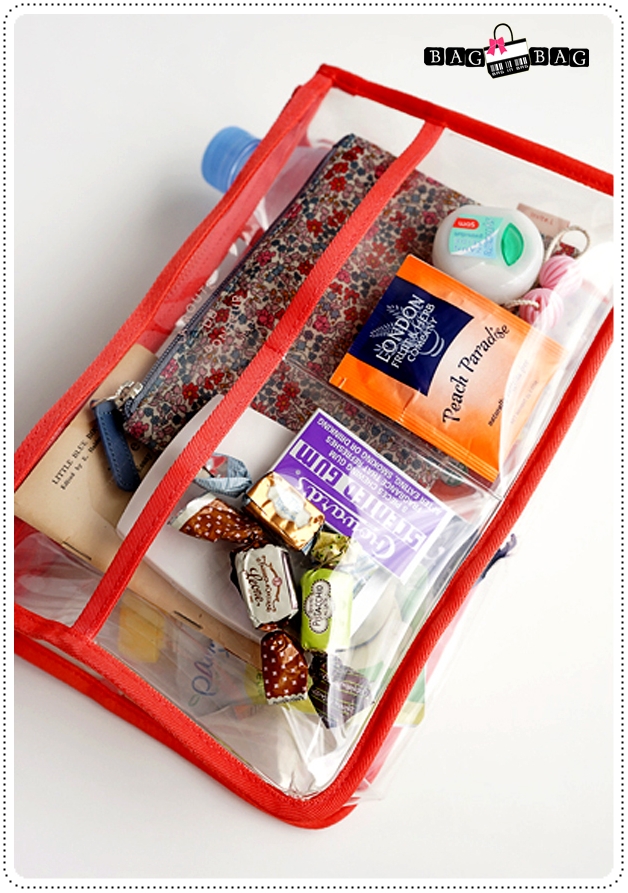 Clear dual bag in bag กระเป๋าจัดระเบียบ รุุ่น ใส