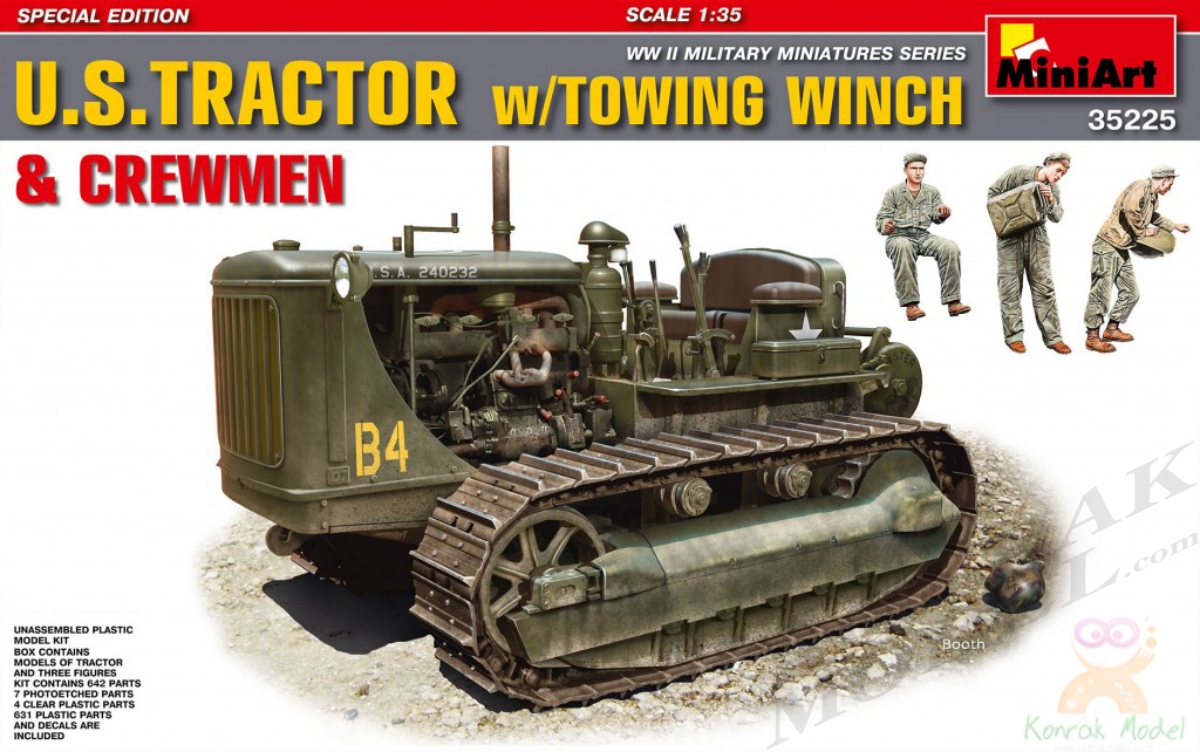 MI35225 U.S. TRACTOR w/Towing Winch & Crewmen 1/35