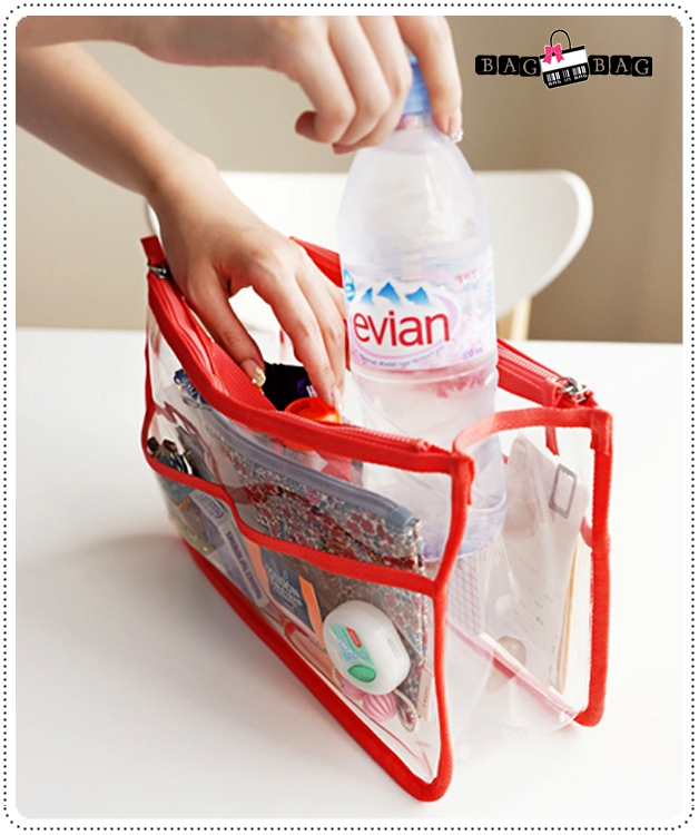 Clear dual bag in bag กระเป๋าจัดระเบียบ รุุ่น ใส