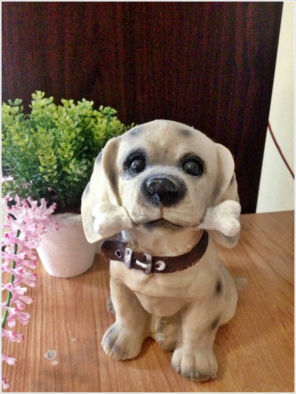 ตุ๊กตาสุนัข เรซิ่น พันธุ์ดัลเมเชี่ยน (Dalmatian) ท่านั่ง Size L เกรดA