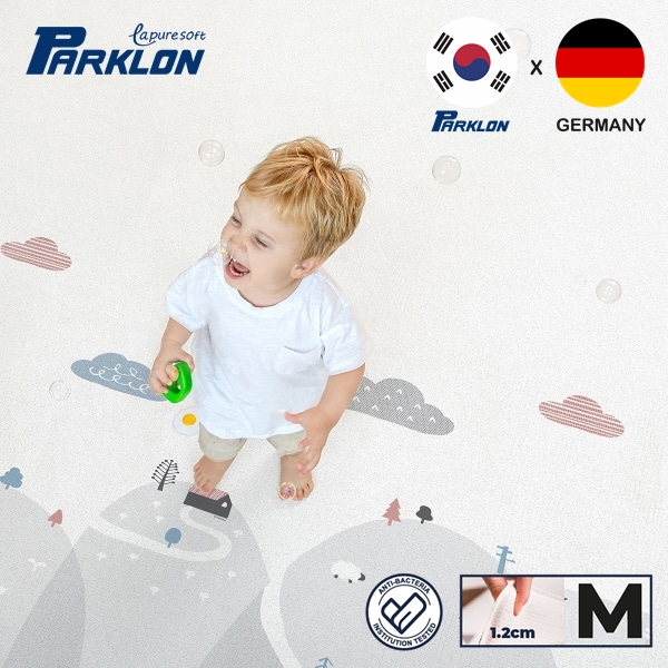 New! แผ่นรองคลาน PARKLON รุ่น La Pure Soft Mat ขนาด 130x190x1.2cm ลาย Happy Way