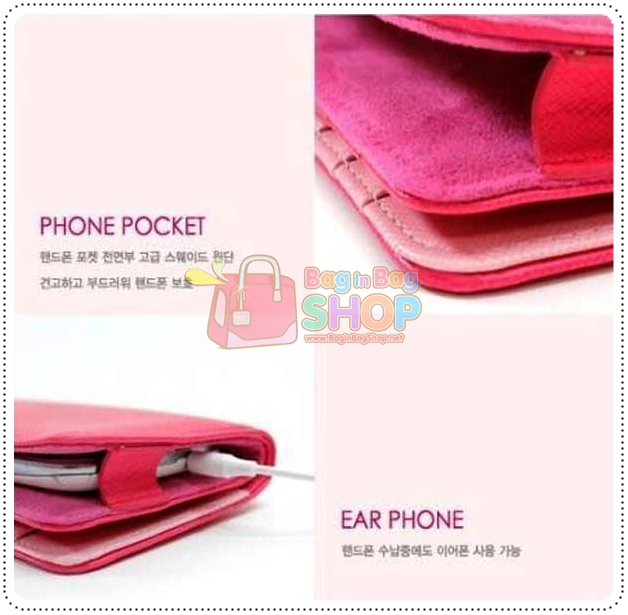 Chou Chou Multi Pouch กระเป๋าสตางค์ พร้อมเป็นเคสใส่โทรศัพท์มือถือ