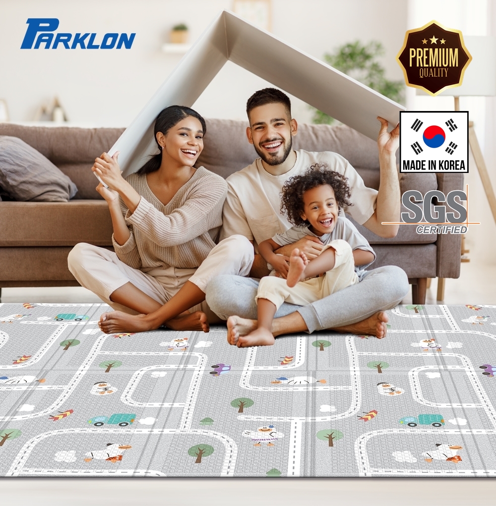 แผ่นรองคลาน Parklon แบบพับได้ PE Folding Mat ลาย Downtown Duck ขนาด 140*200 หนา 1.0cm