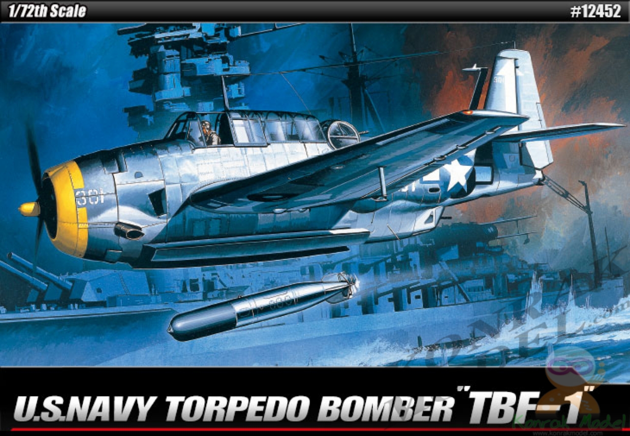 AC12452 TBF-1 U.S. Navy Torpedo Bomber 1/72
