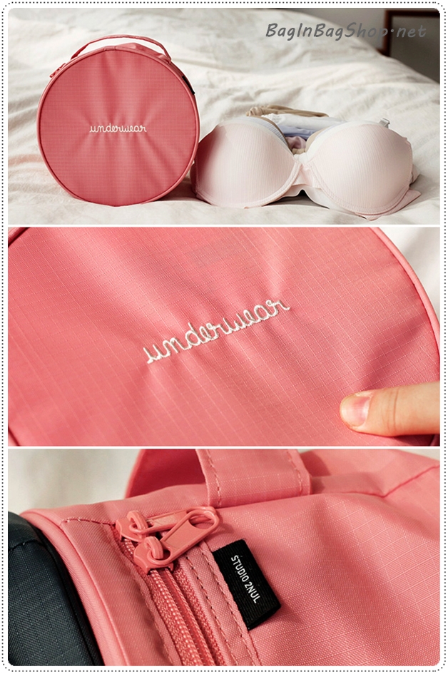 Round Travel Underwear and bra Pouch
