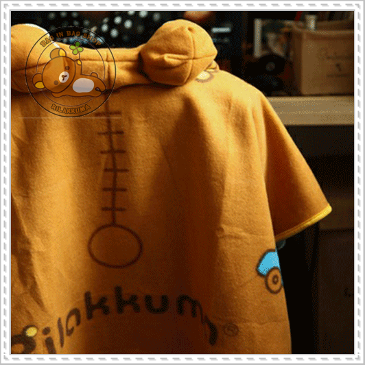 ผ้าคลุมใหล่+Hood Rilakkuma