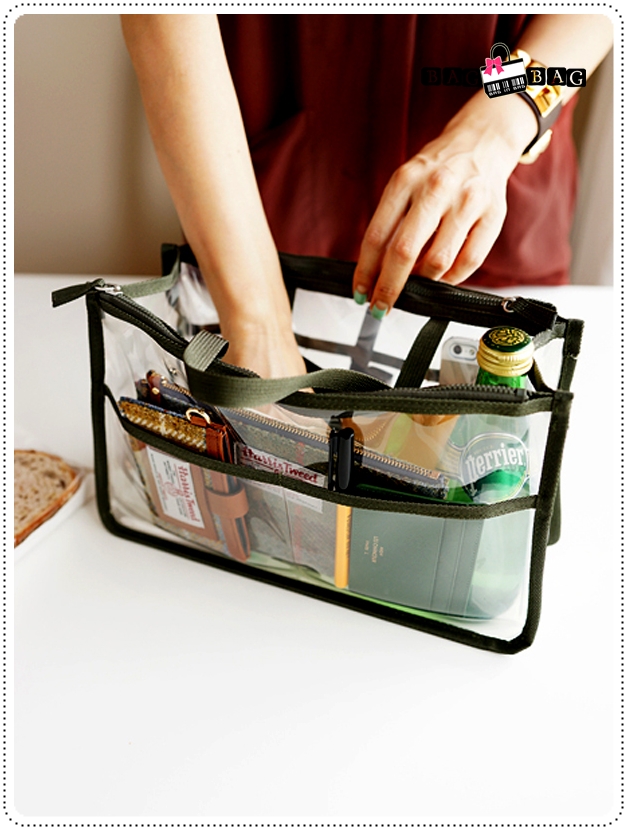 Clear dual bag in bag กระเป๋าจัดระเบียบ รุุ่น ใส