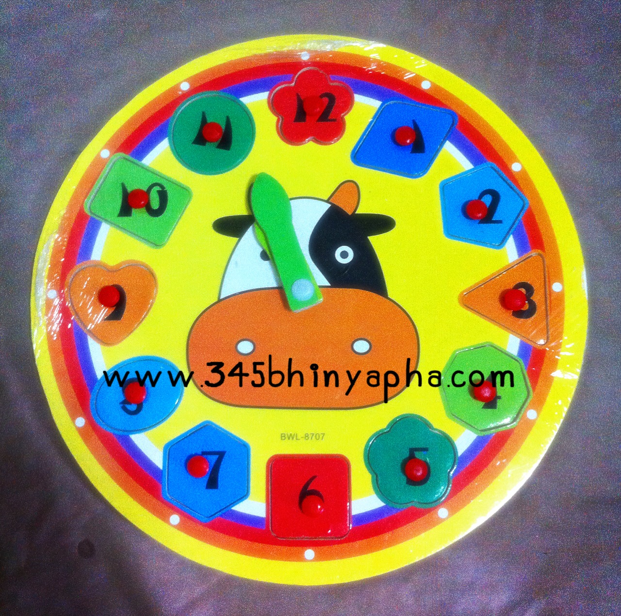 บอร์ดนาฬิกา บล๊อคไม้