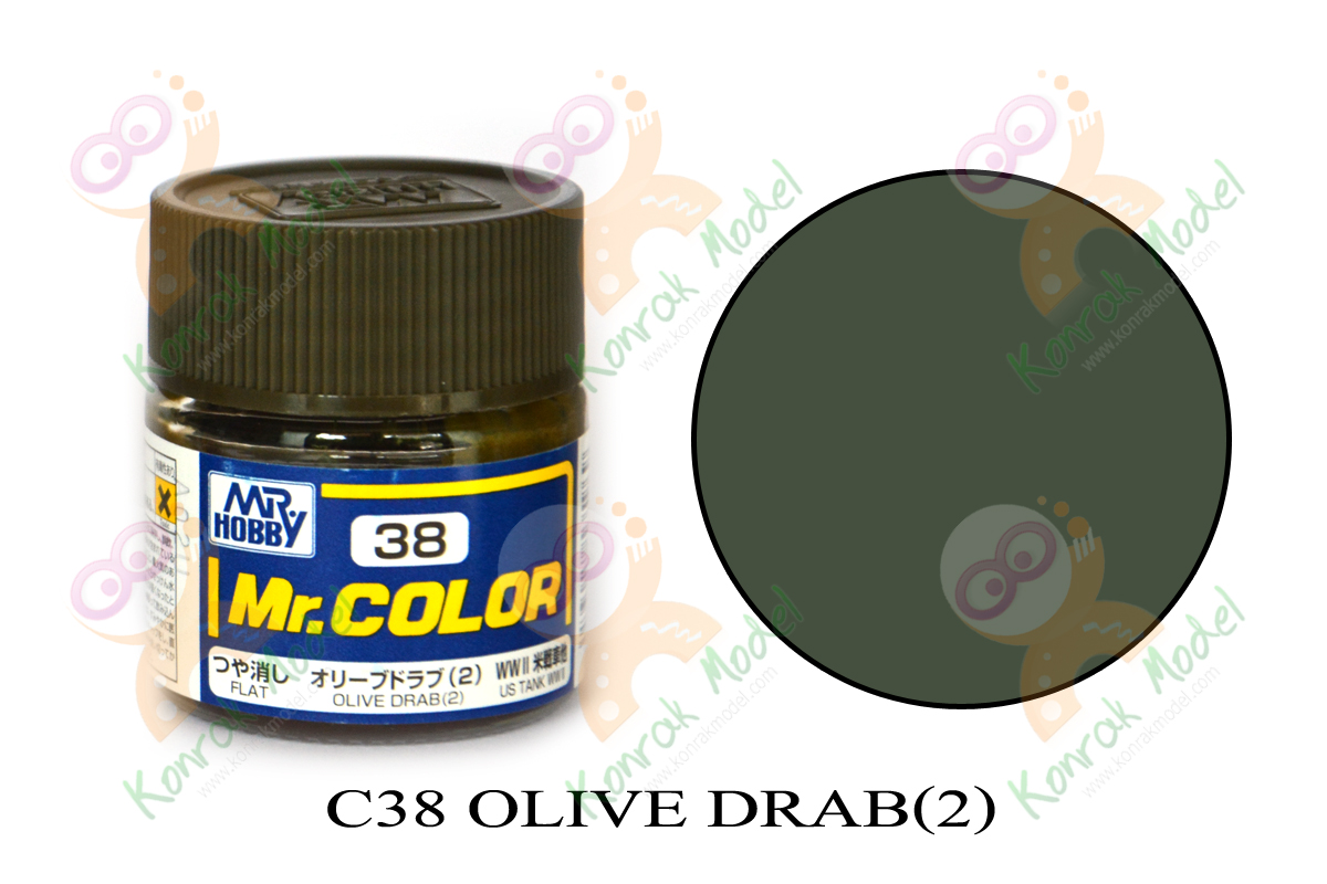 C38 Olive Drab (2) Semi-Gloss 10ml