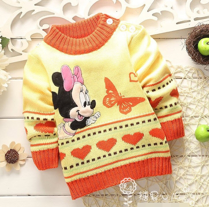 เสื้อกันหนาวไหมพรม Minnie | เหลือง