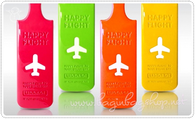HAPPY FLIGHT Long Luggage Tag ป้ายห้อยกระเป๋าเดินทาง