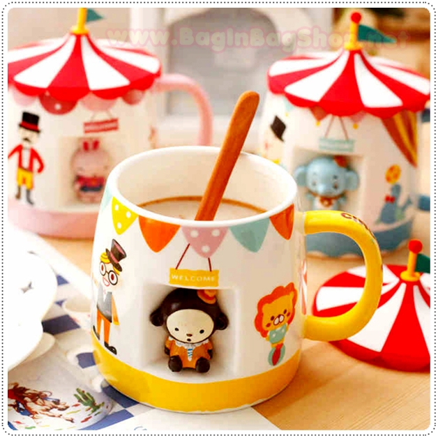 Super Cute Cup ถ้วยน้ำสุดน่ารักพร้อมฝาปิด