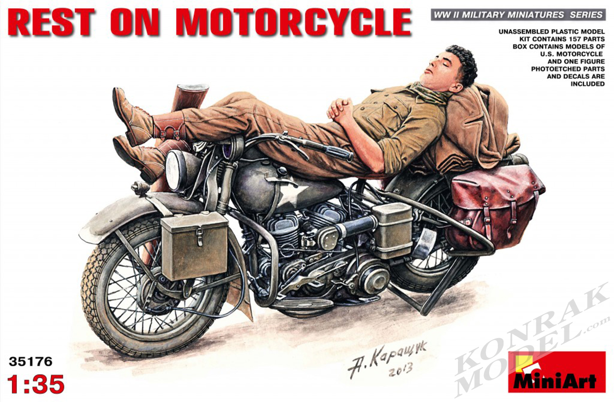 MI35176 REST ON MOTORCYCLE 1/35