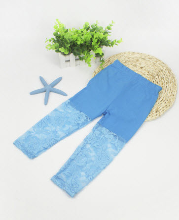 เลกกิ้งลายดอกไม้ | ฟ้า,เขียว