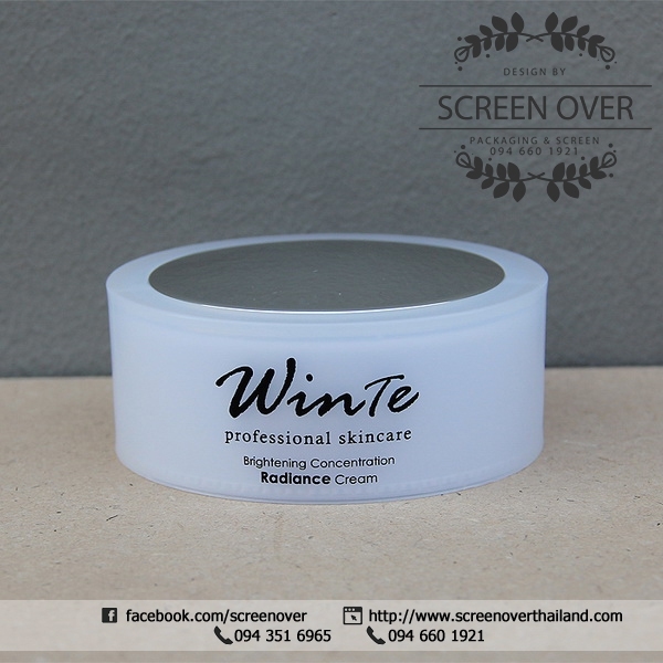 สกรีนกระปุกครีม wineTe สกรีน 1 สี