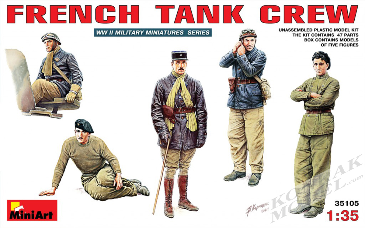 MI35105 FRENCH TANK CREW 1/35