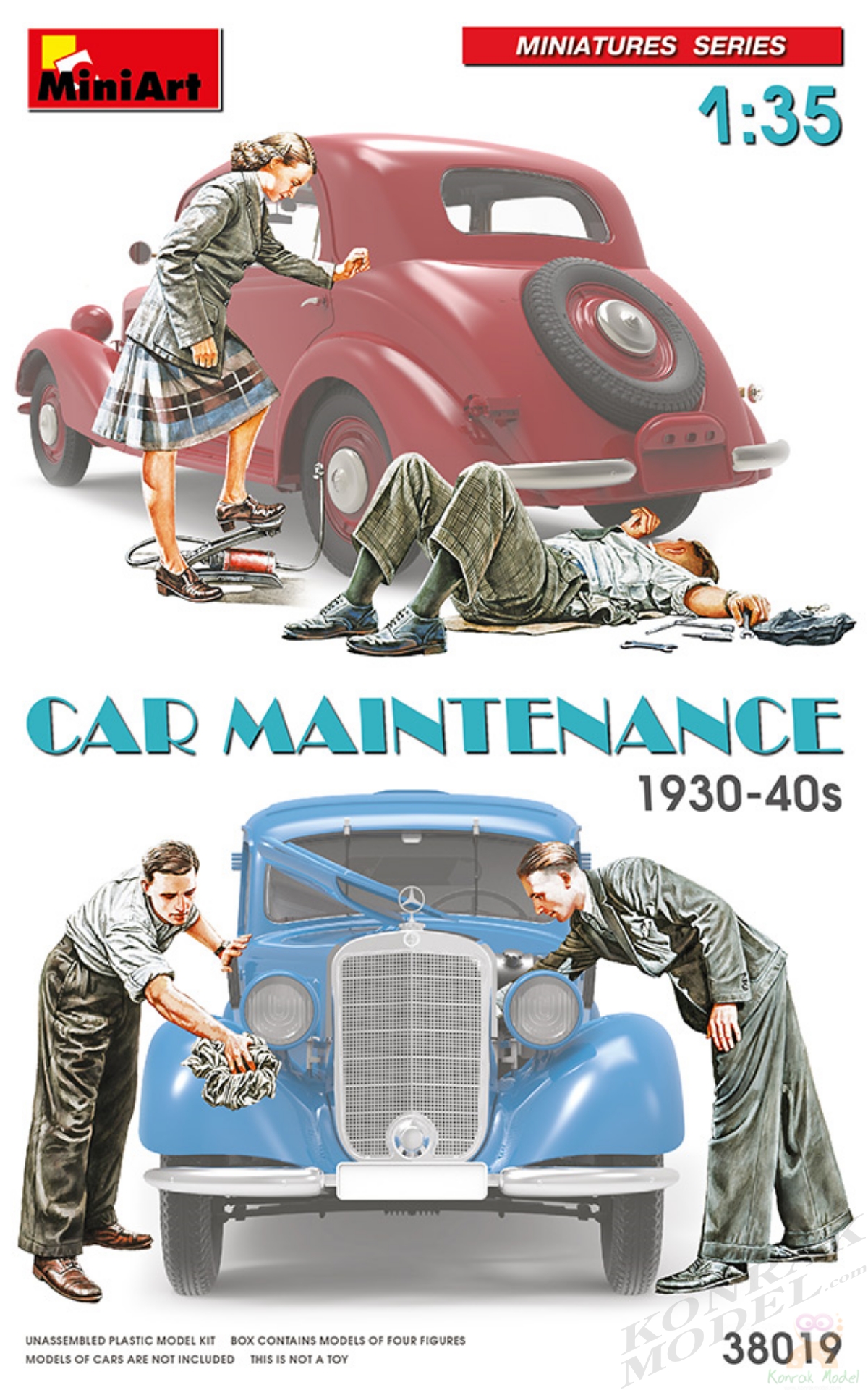 MI38019 CAR MAINTENANCE 1930-40s 1/35