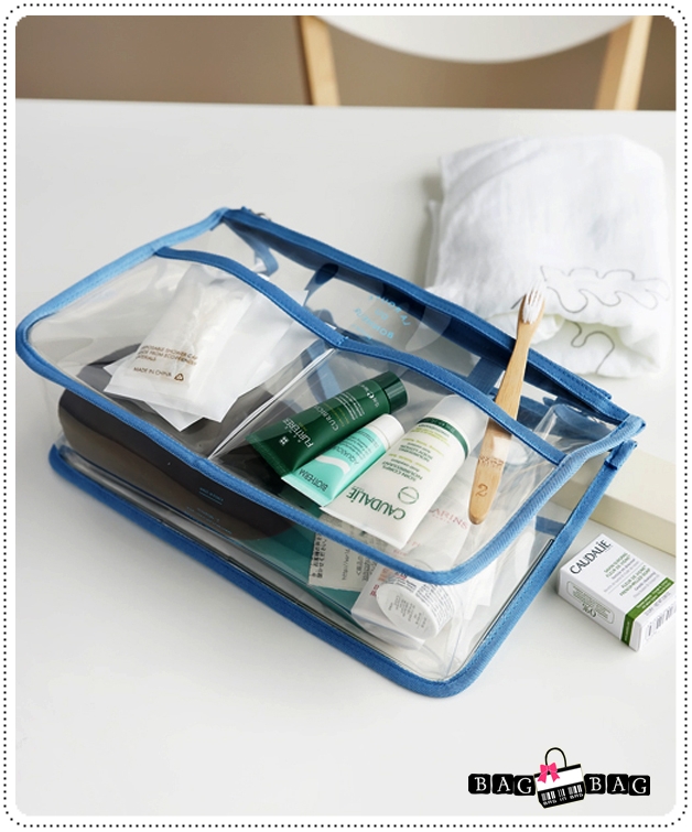 Clear dual bag in bag กระเป๋าจัดระเบียบ รุุ่น ใส