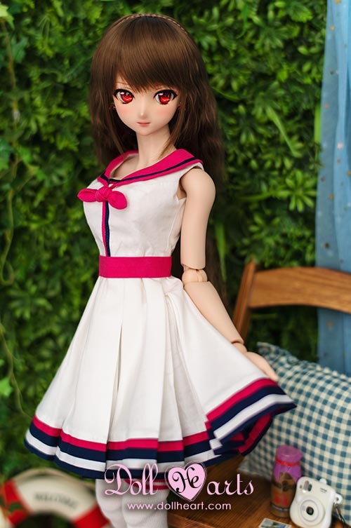 [SALE -40%] DD-L White & Hot Pink Sailor