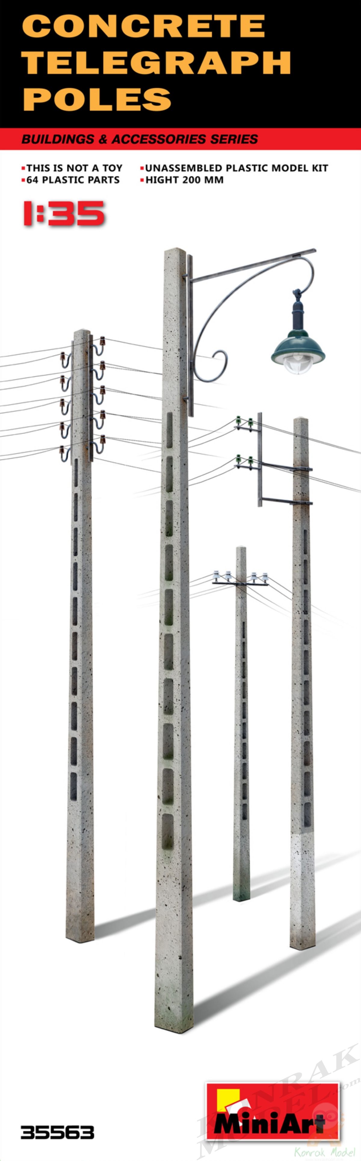 MI35563 CONCRETE TELEGRAPH POLES 1/35