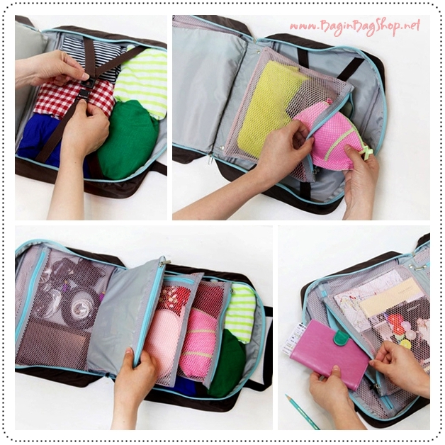 Travel Partition Bag กระเป๋าจัดหมวดหมู่สิ่งของในกระเป๋าเดินทาง