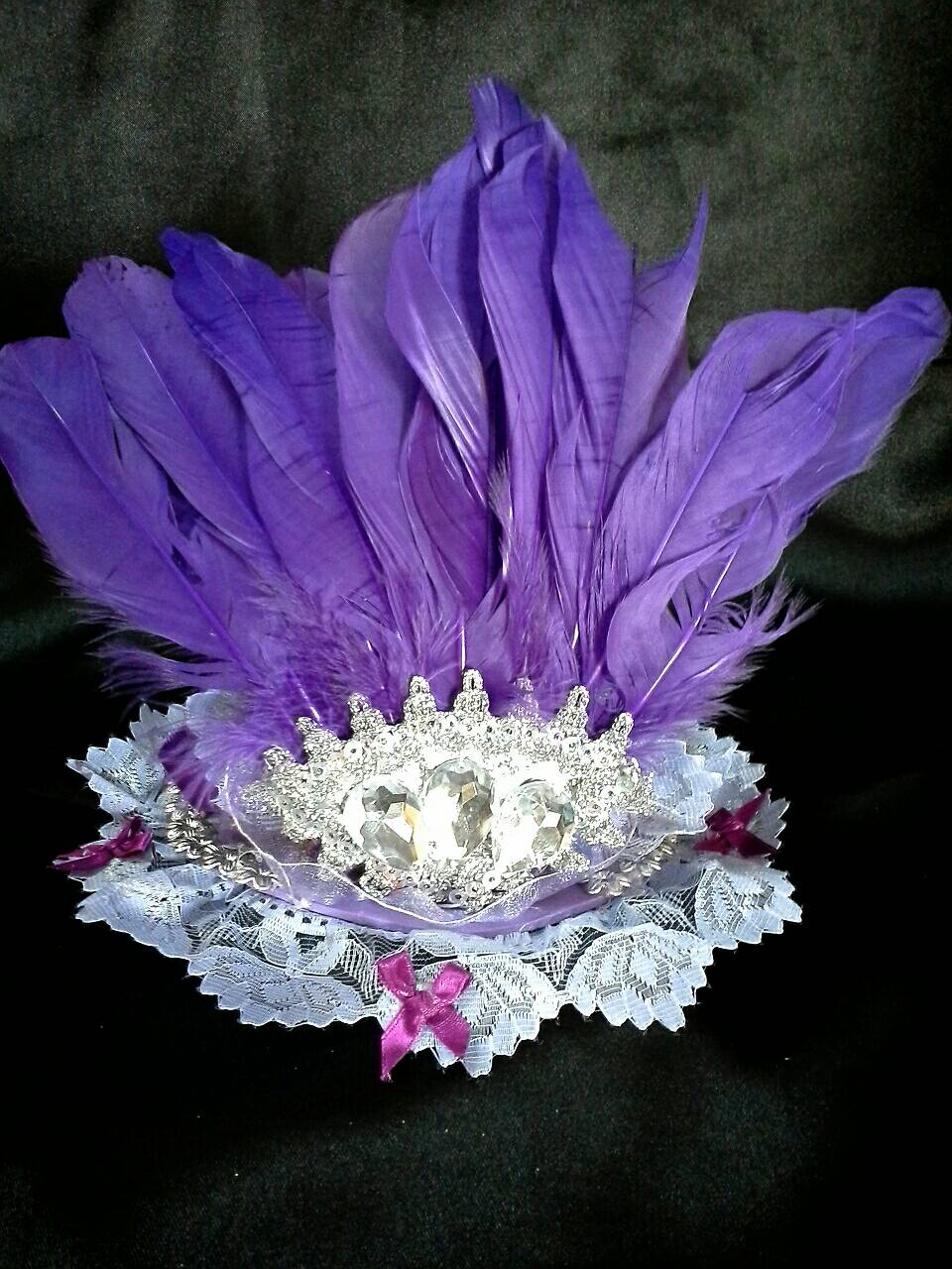 หมวกดรัมเมเยอร์สีม่วง*พร้อมส่ง*
