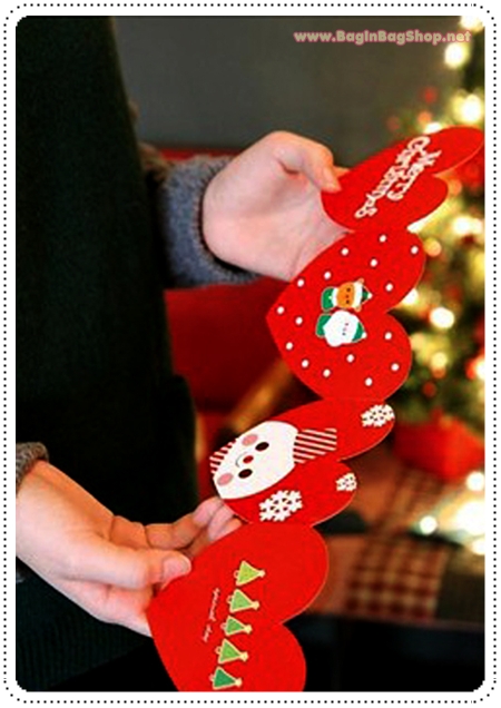 Accordion Christmas Card 5 set