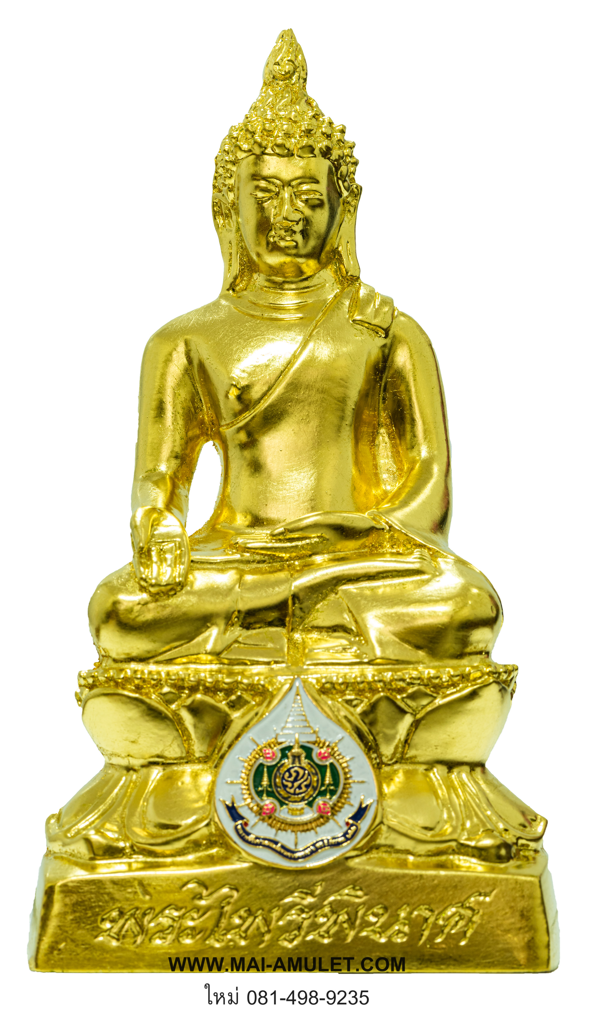 ..โค้ด ๘๐๘...พระไพรีพินาศ หน้าตัก 3 นิ้ว สูง 7.5 นิ้ว ทองเหลือง ปิดทอง ตราสัญลักษณ์ในหลวง พระชนมายุครบ 6 รอบ วัดบวรฯ ปี 2542 ครับ