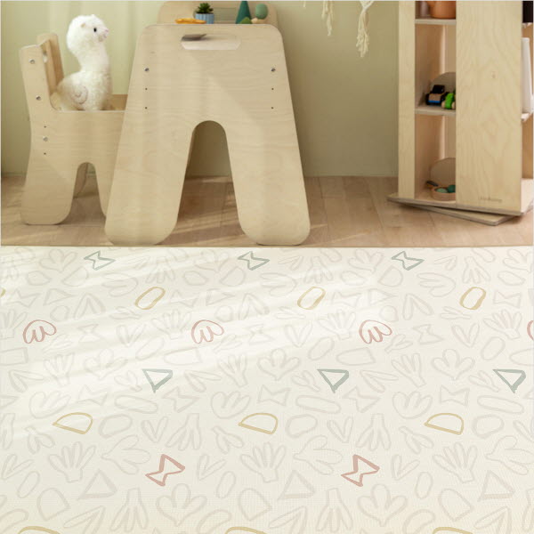 Parklon แผ่นรองคลานรุ่น PE Double Sided Prime Mat ขนาด 150x200cm หนา 1.5cm ลาย Crayon+Hello Bear Simple Road
