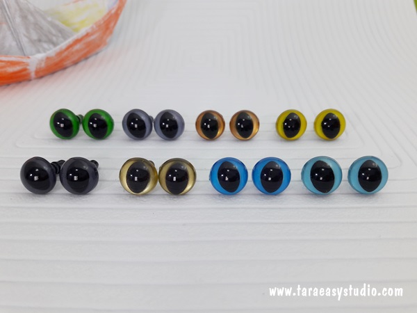 ลูกตาแมวก้านเสียบสีโอปอ มี 2 ขนาด 7mm , 9mm ,12mm/คู่