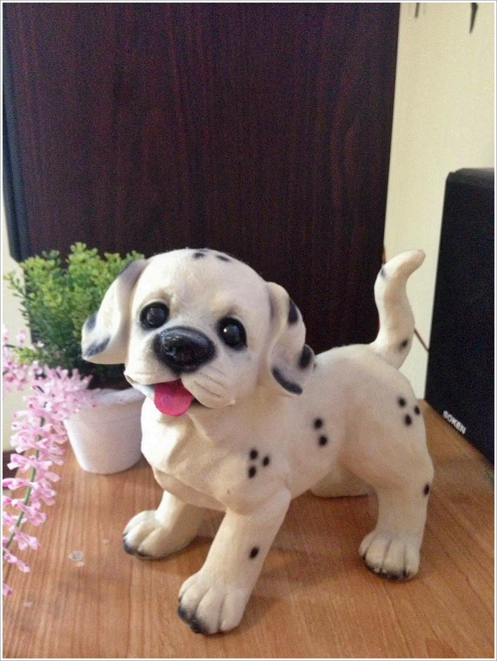 ตุ๊กตาสุนัข เรซิ่น พันธุ์ดัลเมเชี่ยน (Dalmatian) ท่ายืน Size L เกรดA
