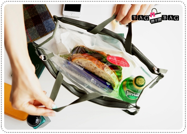 Clear dual bag in bag กระเป๋าจัดระเบียบ รุุ่น ใส