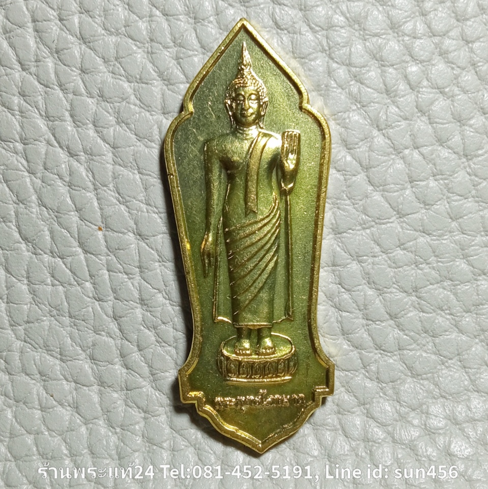 เหรียญพระโลกนาถ พระยืน วัดโพธิ์ ปี 2560 เนื้อทองเหลือง