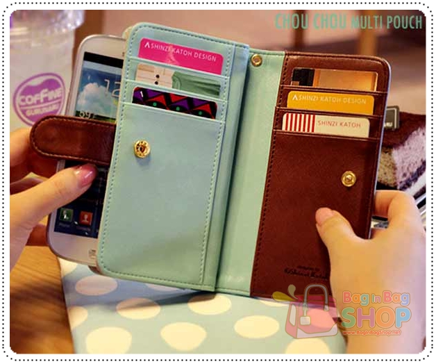 Chou Chou Multi Pouch กระเป๋าสตางค์ พร้อมเป็นเคสใส่โทรศัพท์มือถือ