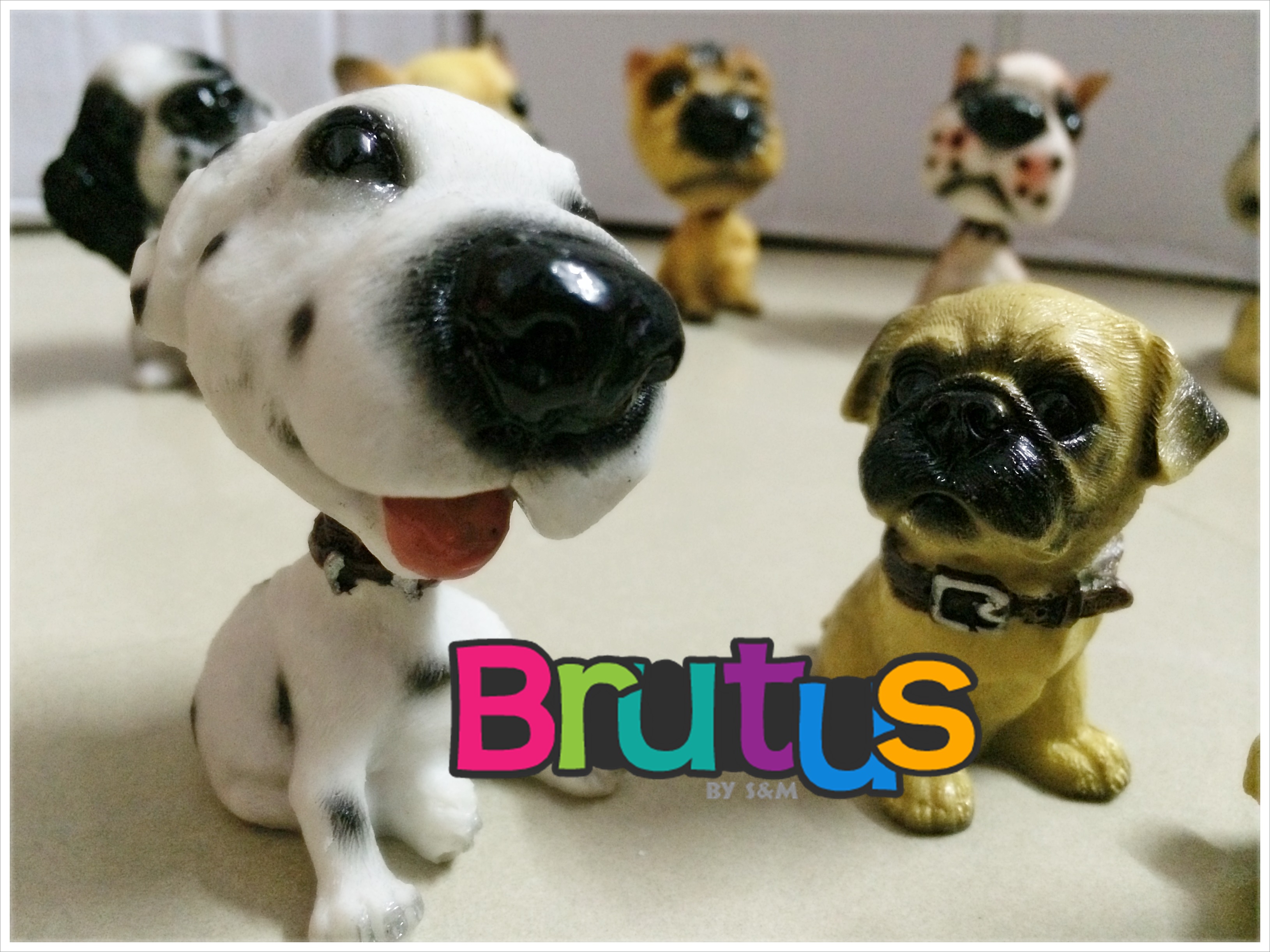 ตุ๊กตาสุนัข เรซิ่น ดุ๊กดิ๊กชุด8ตัว