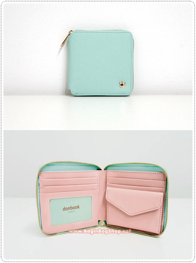 ลด 50% Crown Zipper Wallet