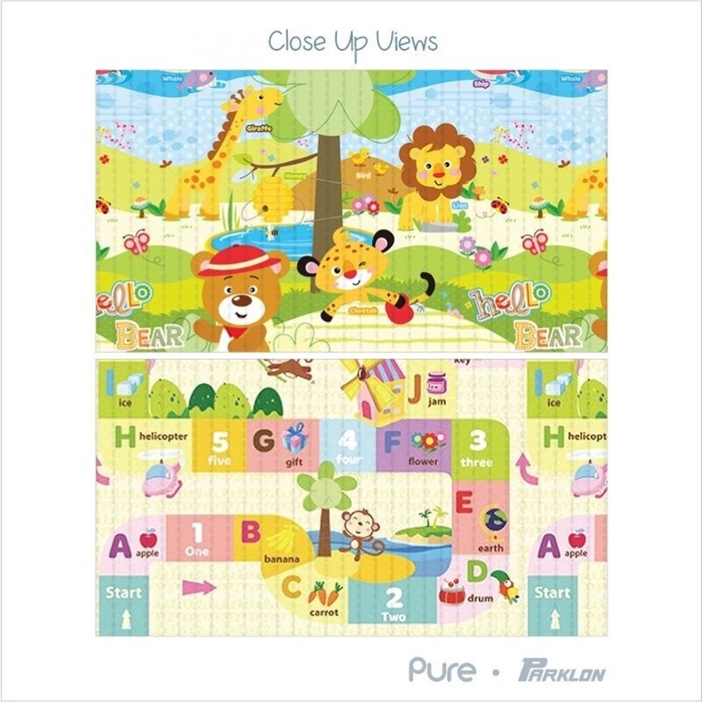 แผ่นรองคลาน PARKLON Pure Soft Mat ลาย Jungle มีลายทั้ง 2 ด้าน ขนาด 140x210x1.5cm - ส่งฟรี!!