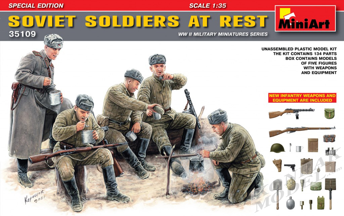 MI35109 SOVIET SOLDIERS AT REST. SPECIAL EDITION 1/35