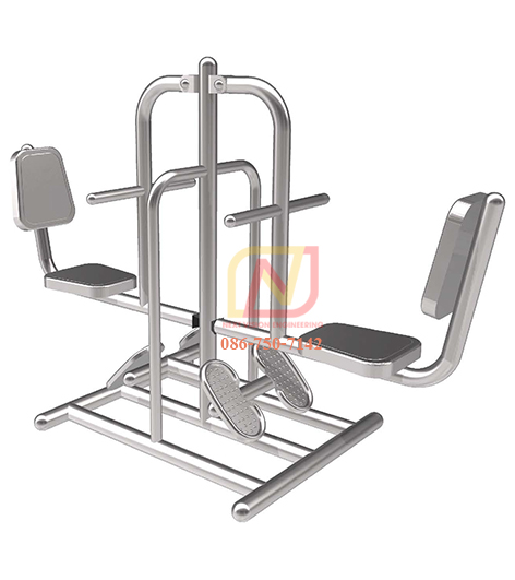 FTS-61 เครื่องออกกำลังกายกลางแจ้งสแตนเลส อุปกรณ์บริหารขา-น่อง(แบบนขาดันยกตัว)