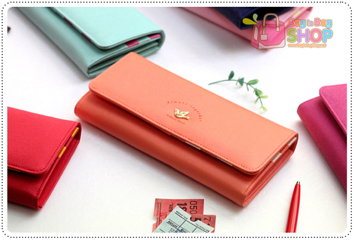 ลด 50% Two Stage Clear Wallet กระเป๋าสตางค์แบบยาว