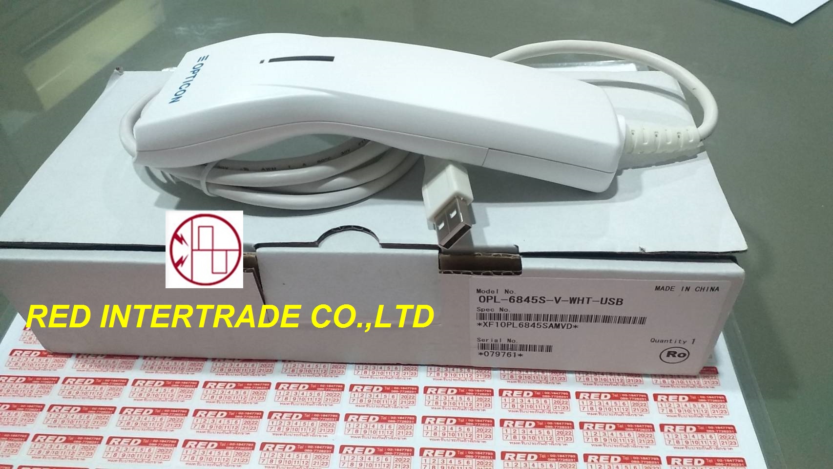 OPTICON OPL-6845S-V-WHT-USB Barcode Laser Scanner USB new