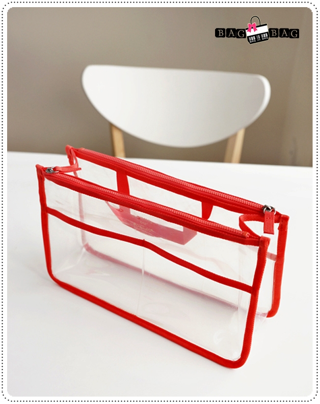 Clear dual bag in bag กระเป๋าจัดระเบียบ รุุ่น ใส