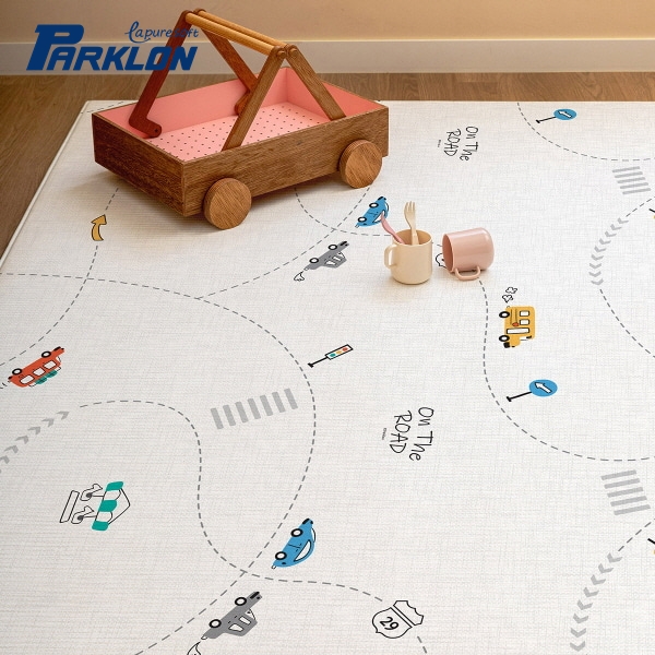 New! แผ่นรองคลาน PARKLON รุ่น La Pure Soft Mat ขนาด 130x190x1.2cm ลาย On The Road